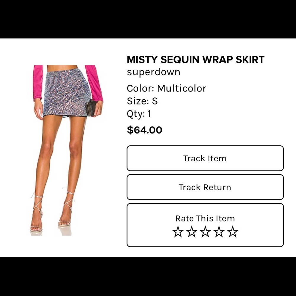 Misty Sequin Wrap Skirt